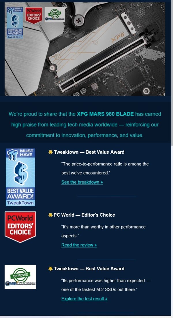 blade_ceny-1 ADATA SSD 2TB XPG MARS 980 BLADE Gen5x4