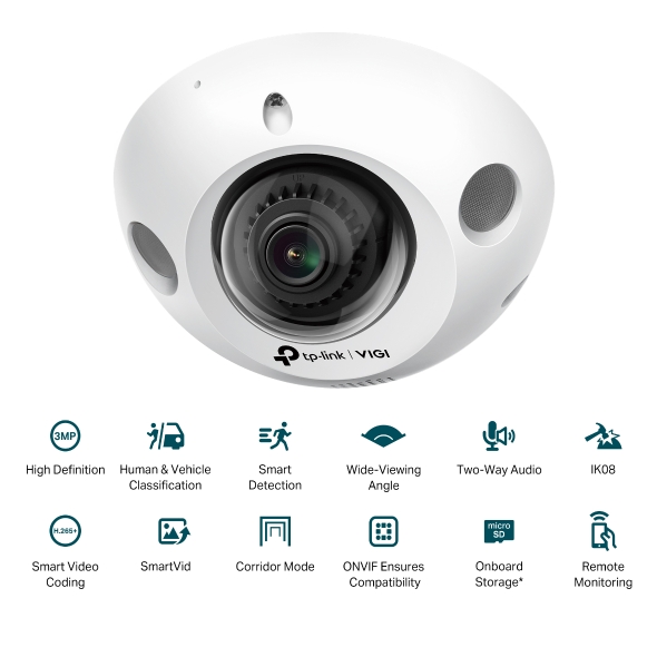 cam2 VIGI C230I Mini(2.8mm) 2MP Dome Network Cam