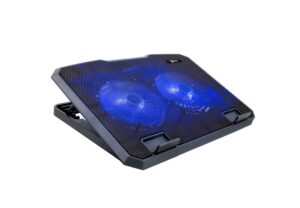 Chladící podložka C-TECH CLP-140, 15,6", 2x 140mm, 2x USB, modré podsvícení