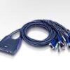 cs64us_s ATEN 4port KVM USB mini, audio, 0.9 metru kabely