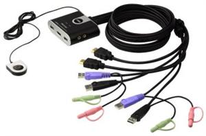 ATEN 2port HDMI KVM USB 2.0 mini, 1.2m, DO