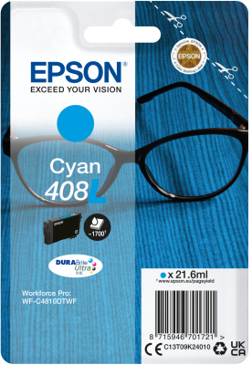 cyanl_s EPSON Singlepack Cyan 408L DURABrite Ultra Ink
