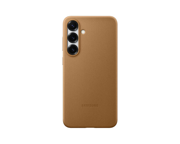 Samsung Ochranný kryt z veganské kůže pro Galaxy S25+ Brown