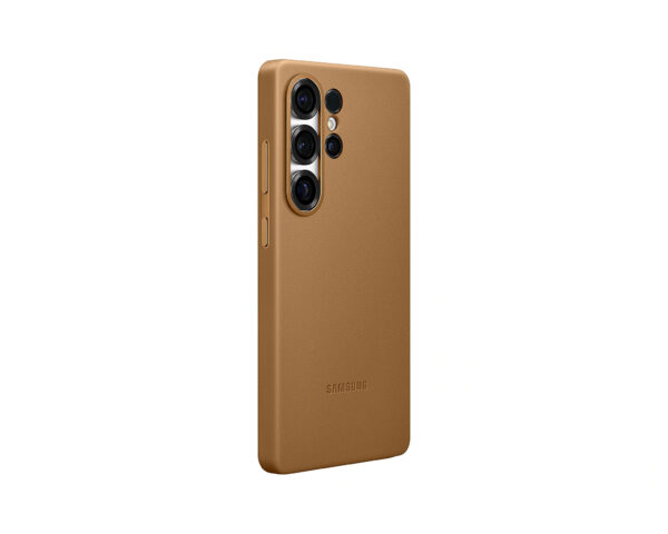 Samsung Ochranný kryt z veganské kůže pro Galaxy S25 Ultra Brown
