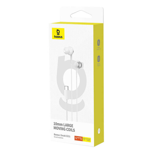 cz11-w-5 Baseus Encok CZ11/USB-C/Drát/Bílá