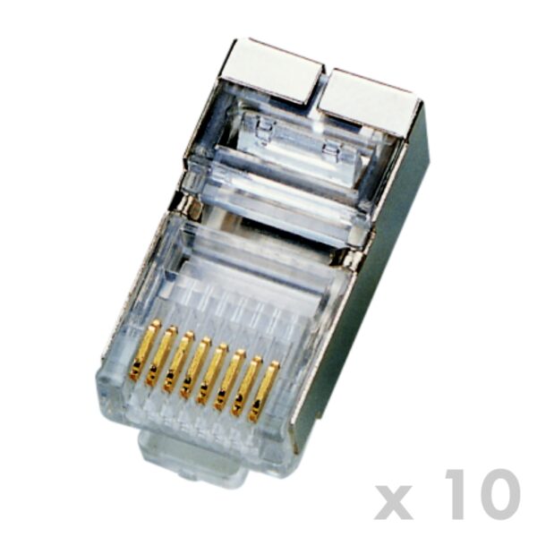 datacom-plug-stp-cat5e-8p8c-rj45-drat-10ks-_ie2597_s Konektor RJ45 STP Cat5e 8p8c 10 ks, pro drát
