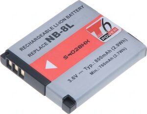 dcca0015 Baterie T6 power Canon NB-8L, 700mAh, černá