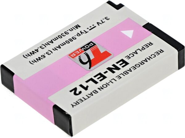 dcni0012-2_ Baterie T6 Power Nikon EN-EL12, 1050mAh, 3,8Wh, černá