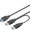 dsadas_s PremiumCord USB Y kabel A/Male + A/Male + A/Female