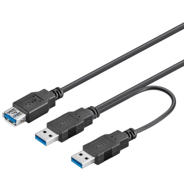 dsadas_s PremiumCord USB Y kabel A/Male + A/Male + A/Female