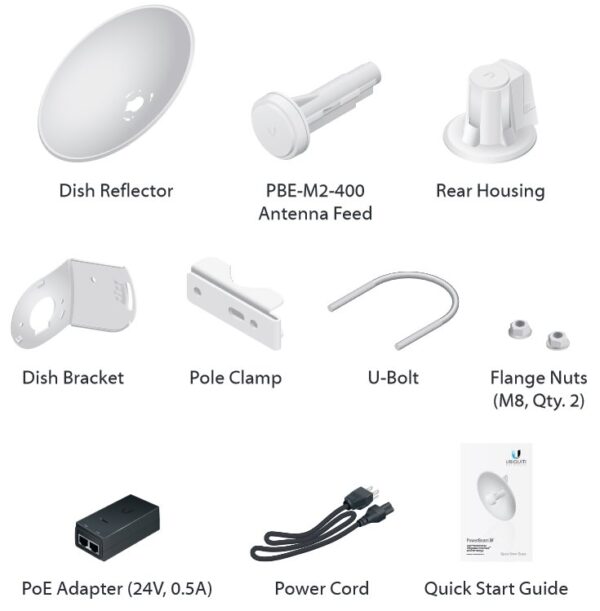 Ubiquiti PowerBeam M2, venkovní, 2.4GHz MIMO, 2x 18dBi