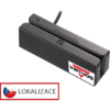 Třístopá čtečka magnetických karet MSR-100A, USB-COM, černá