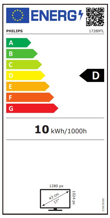17" LED Philips 172B9TL