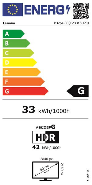 estitek_63E5GAT2EU Lenovo ThinkVision/P32pz-30/31,5"/IPS/4K UHD/60Hz/6ms/Black/3R