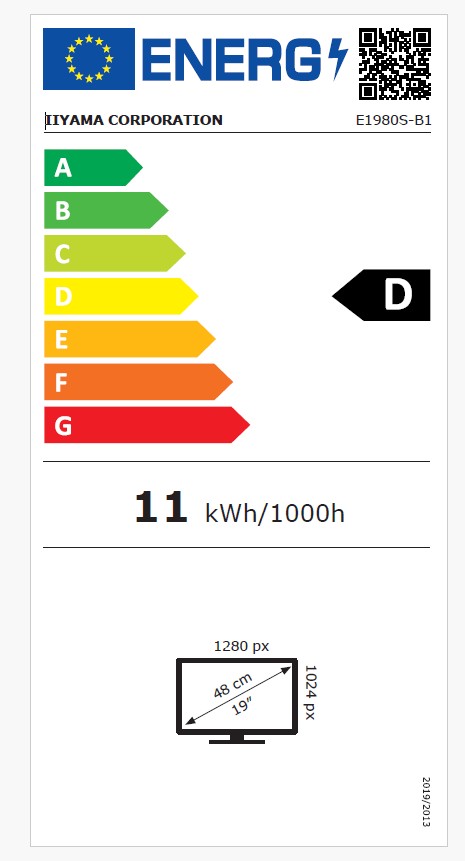 iiyama ProLite/E1980S/19"/TN/1280x1024/75Hz/3ms/Black/3R