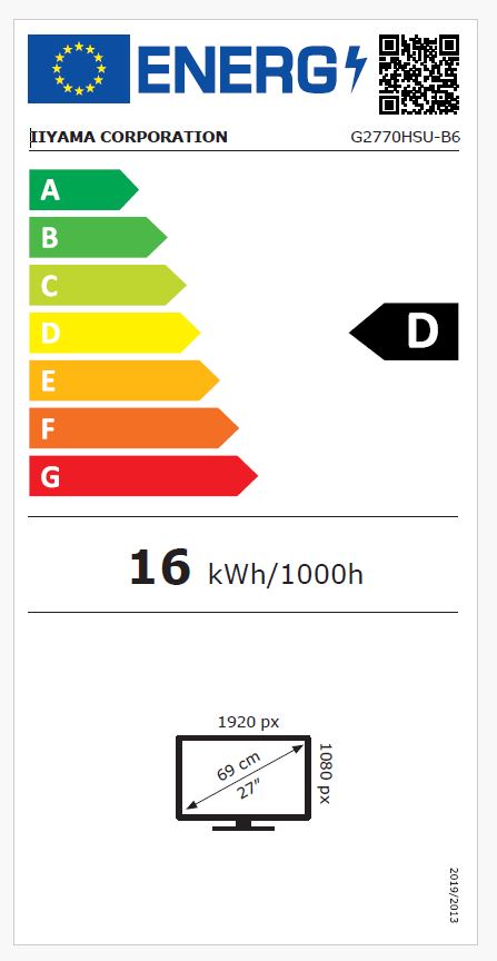 iiyama G-Master/G2770HSU-B6/27"/IPS/FHD/180Hz/0,2ms/Black/3R