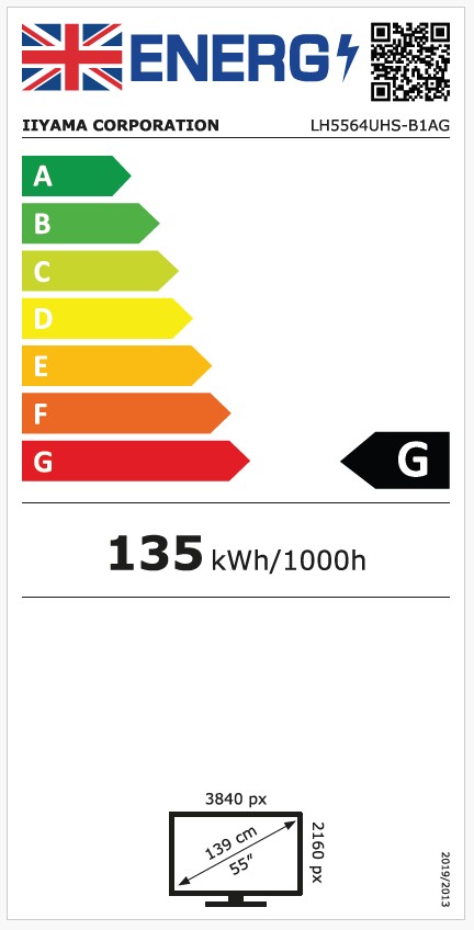 55" iiyama LH5564UHS-B1AG:VA,4K UHD, Android,24/7