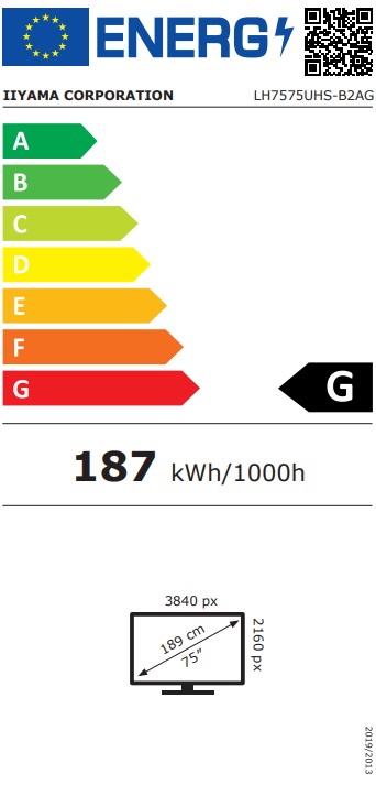 estitek_LH7575UHS 75" iiyama LH7575UHS-B2AG:IPS, 4K UHD,Android,24/7