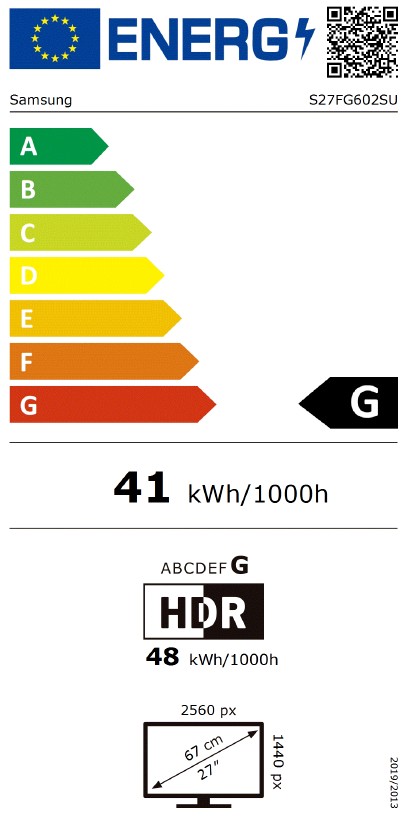 Samsung Odyssey OLED G6/G60SF/27"/OLED/QHD/500Hz/0,03ms/Stříbrná/2R
