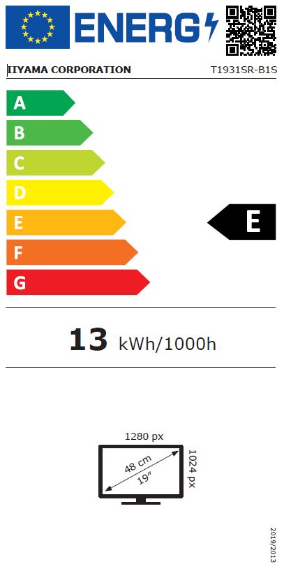 19" iiyama T1931SR-B1S: SXGA,IPS,250cd,RES