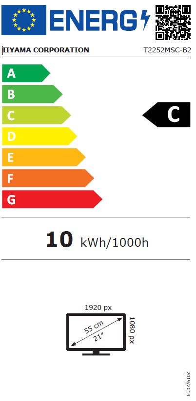 estitek_T2252MSC 22" LCD iiyama T2252MSC-B2: IPS,FHD,10P,DP,HDMI