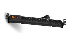 f_csrab-rpx3_s 19" nap.panel 8x230V,3m,vypínač,přep.och.,tep.poj.