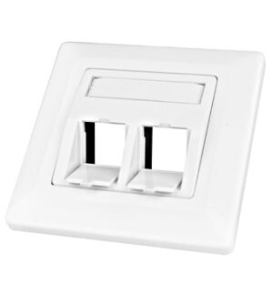 f_hsed02uw2s Datová zásuvka pod omítku pro 2 moduly (45°),prázdná,RAL9010