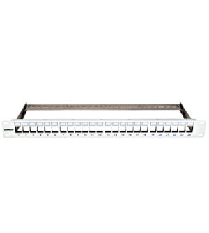 f_hser0240gs 19" patchpanel pro max. 24 keystone,neosazený,1U,RAL 7035