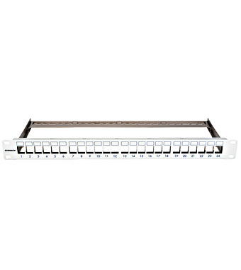 19" patchpanel pro max. 24 keystone,neosazený,1U,RAL 7035