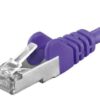 fialova-11 Premiumcord Patch kabel CAT6a S-FTP, RJ45-RJ45, AWG 26/7 2m, fialová