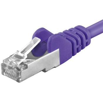 fialova-11 Premiumcord Patch kabel CAT6a S-FTP, RJ45-RJ45, AWG 26/7 2m, fialová