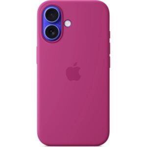 fuchsia_s-3 iPhone 16 Plus Silicone Case with MS - Fuchsia