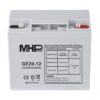 MHPower GE20-12 Gelový akumulátor 12V/20Ah, Terminál T1 - M5, Deep Cycle
