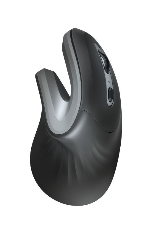 TRUST VERRO/Vertikální/Optická/Pro praváky/1 600 DPI/Bezdrátová USB/Černá