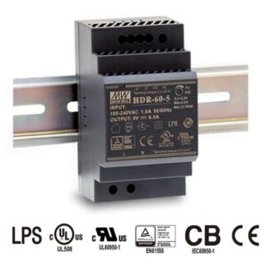 hdr60-24_s-1 MEANWELL - HDR-60-12 - Průmyslový napájecí spínaný zdroj 12V 60W na DIN