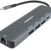 hub3 PremiumCord USB-C na HDMI, 2x USB3.2, PD 100W,RJ45