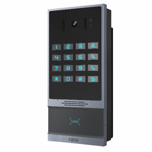 i64_left Fanvil i64 SIP video dveřní interkom, 2SIP, číselnice, 1 konf. tl., H264, IP66, IK10, RDFI, NFC