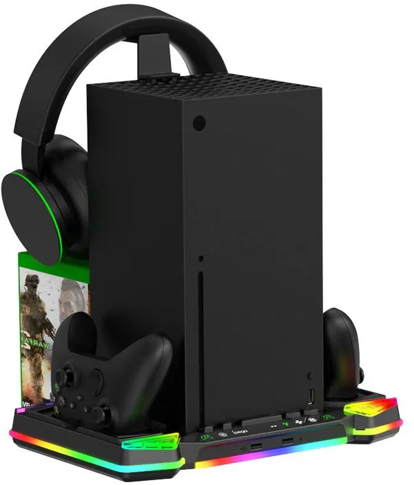 iPega133_s iPega XBX025S Multifunkční Nabíjecí RGB Stojan s Chlazením pro Xbox