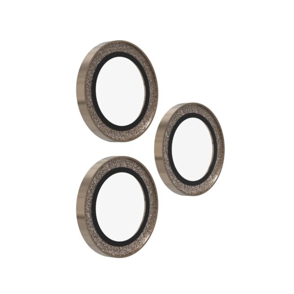 ZAGG Ochranná čočka pro Apple iPhone 17 Pro/Pro Max/16 Pro/Pro Max/15 Pro/Pro Max - zlatá třpytka