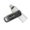 SanDisk iXpand Flash Drive Go/256GB/USB 3.0/Lightning + USB-A/Černá