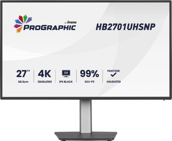 iiyama ProGraphic/HB2701UHSNP-B1/27"/IPS/4K UHD/60Hz/4ms/Černá/3R