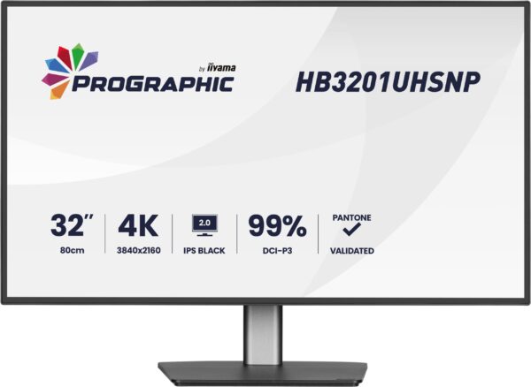 iiyama ProGraphic/HB3201UHSNP-B1/31,5"/IPS/4K UHD/60Hz/4ms/Černá/3R