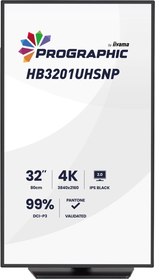 iiyama ProGraphic/HB3201UHSNP-B1/31,5"/IPS/4K UHD/60Hz/4ms/Černá/3R