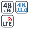 iko-1-1 EVOLVEO Jade 2, aktivní venkovní anténa DVB-T2, filtr LTE,4G,5G