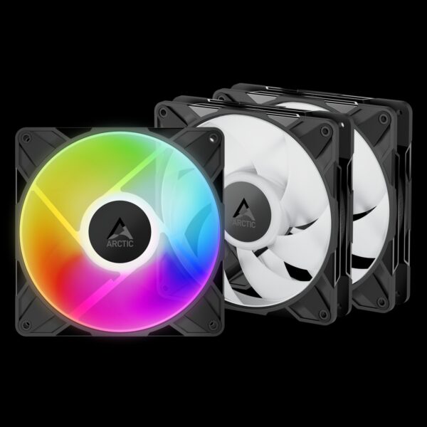 ARCTIC P14 Pro A-RGB (3 kusy) - 140mm A-RGB PWM ventilátor s rozdělovačem kabelů