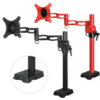 ARCTIC Z1 red - single monitor arm with USB Hub in