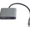 PremiumCord MST adaptér USB-C na HDMI + VGA, rozlišení 4K a FULL HD 1080p