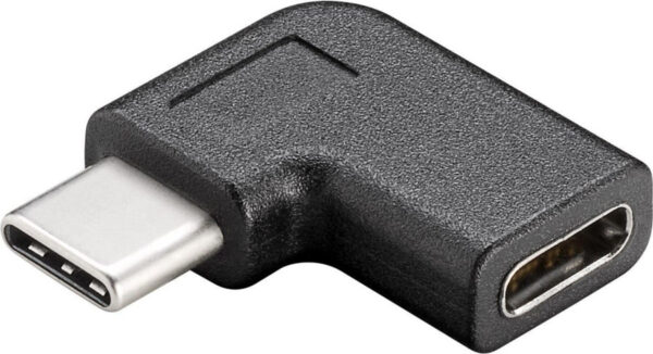 PremiumCord USB 3.1 C/male - C/female zahnutý konektor 90°