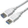 PremiumCord Prodlužovací kabel USB 3.0 Super-speed 5Gbps A-A, MF, 9pin, 5m bílá