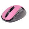 Myš C-TECH WLM-02P, černo-růžová, bezdrátová, 1600DPI, 6 tlačítek, USB nano receiver
